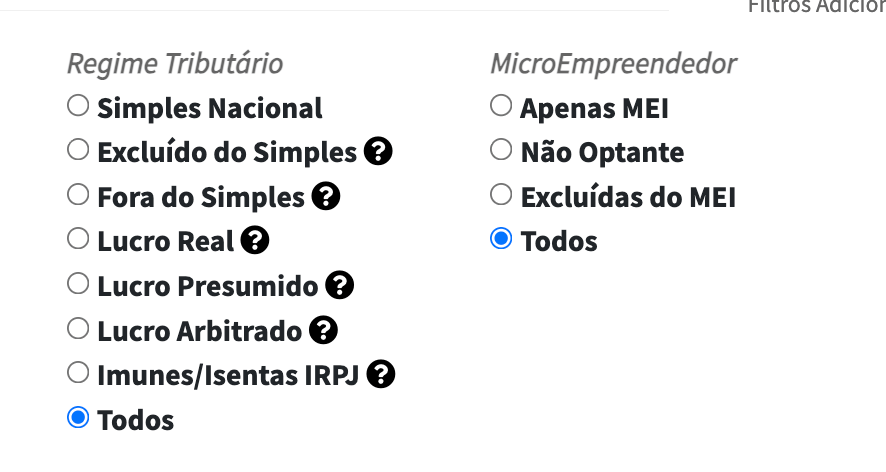 Filtros para Microempreendedor no EmpresAqui Filtros para Microempreendedor na plataforma EmpresAqui em pesquisa de empresas B2B