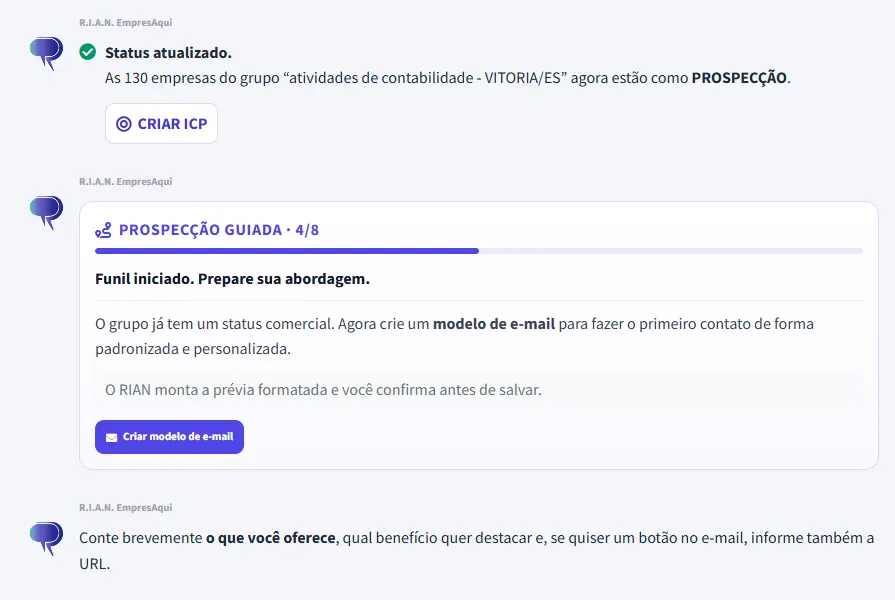 RIAN preparando estratégia de abordagem e prospecção guiada